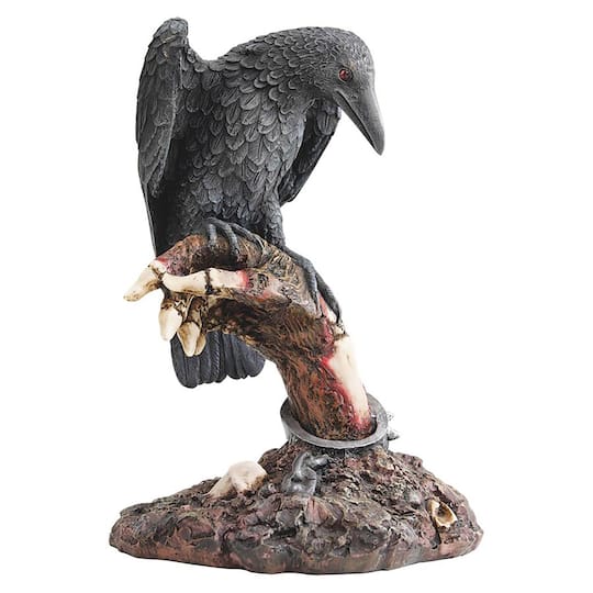 Design Toscano The Raven&#x27;s Perch Zombie Statue
